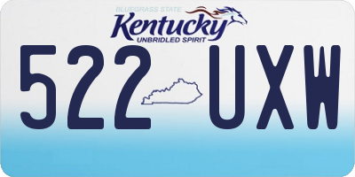 KY license plate 522UXW