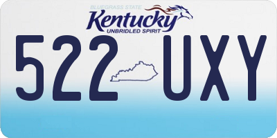 KY license plate 522UXY