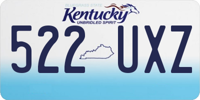 KY license plate 522UXZ
