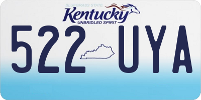 KY license plate 522UYA
