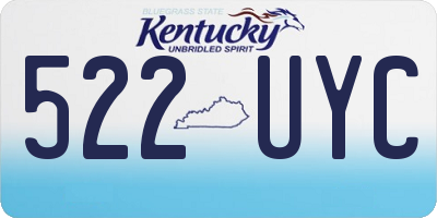 KY license plate 522UYC
