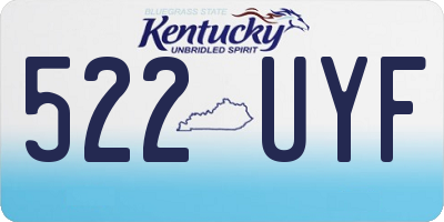 KY license plate 522UYF