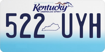 KY license plate 522UYH