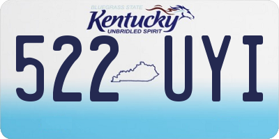 KY license plate 522UYI