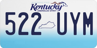 KY license plate 522UYM