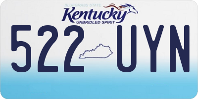KY license plate 522UYN