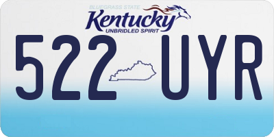 KY license plate 522UYR