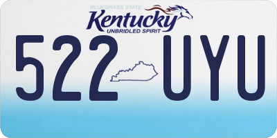 KY license plate 522UYU