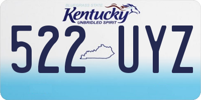 KY license plate 522UYZ