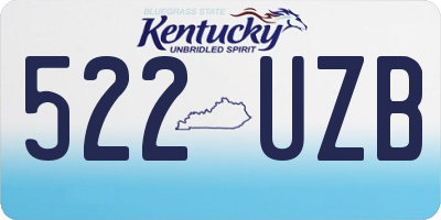 KY license plate 522UZB