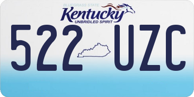 KY license plate 522UZC
