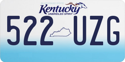 KY license plate 522UZG