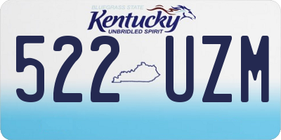 KY license plate 522UZM