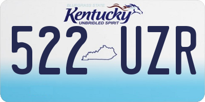 KY license plate 522UZR