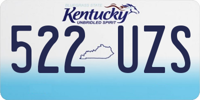 KY license plate 522UZS