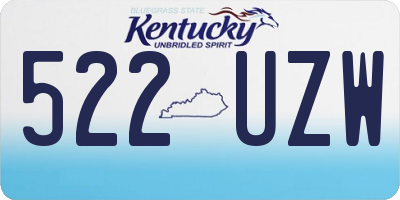 KY license plate 522UZW