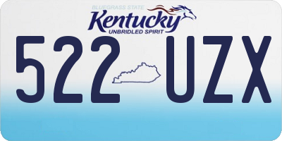 KY license plate 522UZX