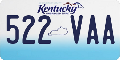 KY license plate 522VAA