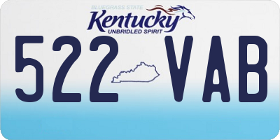 KY license plate 522VAB