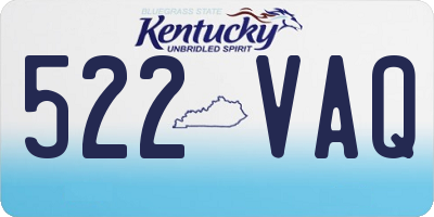 KY license plate 522VAQ