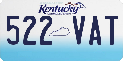 KY license plate 522VAT