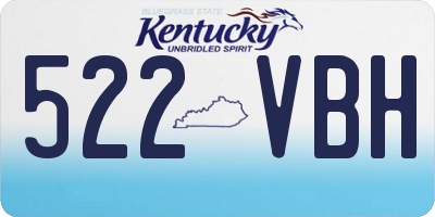 KY license plate 522VBH