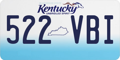 KY license plate 522VBI