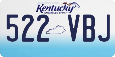 KY license plate 522VBJ