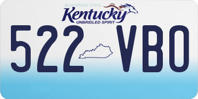 KY license plate 522VBO