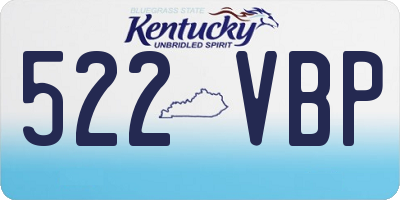 KY license plate 522VBP