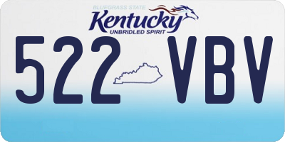 KY license plate 522VBV