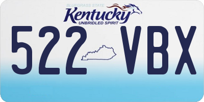 KY license plate 522VBX
