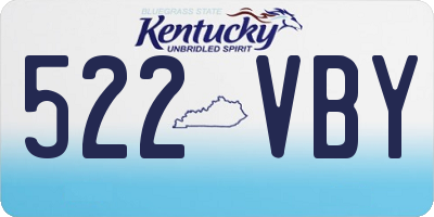 KY license plate 522VBY