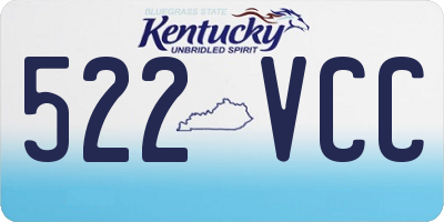 KY license plate 522VCC