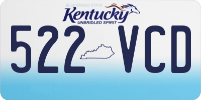 KY license plate 522VCD