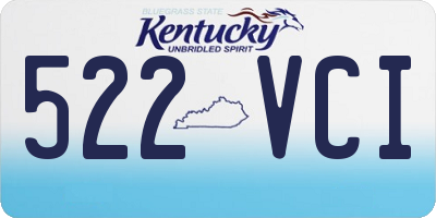 KY license plate 522VCI
