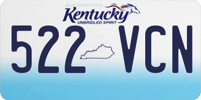 KY license plate 522VCN