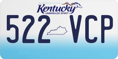 KY license plate 522VCP