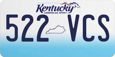 KY license plate 522VCS