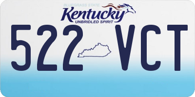 KY license plate 522VCT