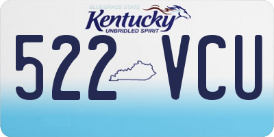 KY license plate 522VCU