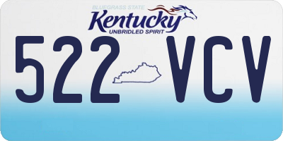 KY license plate 522VCV