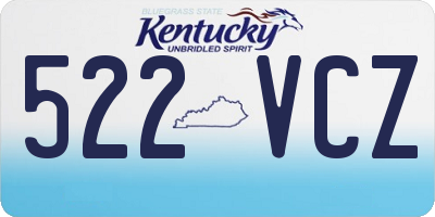 KY license plate 522VCZ