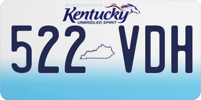KY license plate 522VDH