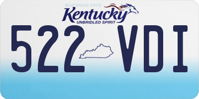 KY license plate 522VDI