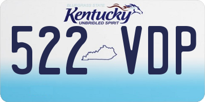 KY license plate 522VDP