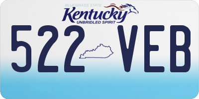 KY license plate 522VEB