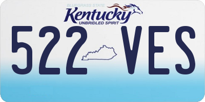 KY license plate 522VES