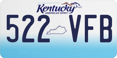 KY license plate 522VFB