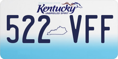 KY license plate 522VFF
